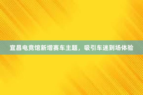 宜昌电竞馆新增赛车主题，吸引车迷到场体验